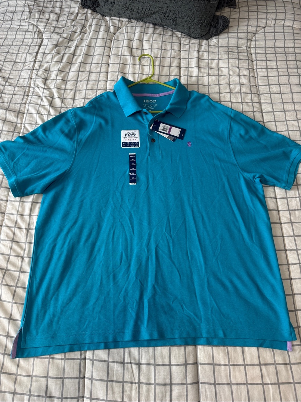 Izod Men's Teal Blue Performance Polo